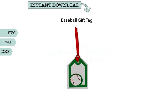 Baseball Gift Tag SVG Sharia Morton Designs 