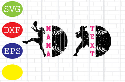 Baseball Girl Custom Text Svg, Softball Silhouette, Softball File, Baseball Cut File, Sport Svg, Jpg, Eps, Dxf Files SVG DigitalSvgFiles 