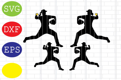 Baseball Girl Svg, Softball Silhouette, Softball File, Baseball Cut File, Sport Svg, Jpg, Eps, Dxf Files SVG DigitalSvgFiles 