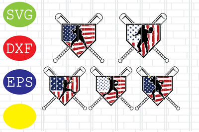 Baseball Girl US Flag Svg, Softball Silhouette, Softball File, Baseball Cut File, Sport Svg, Jpg, Eps, Dxf Files SVG DigitalSvgFiles 