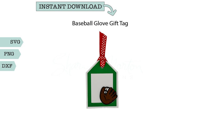 Baseball Glove Gift Tag SVG Sharia Morton Designs 