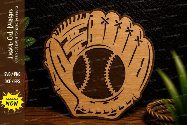 Baseball Glove Laser Cut Svg Design SVG Regulrcrative 