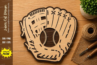 Baseball Glove Laser Cut SVG Design SVG Regulrcrative 