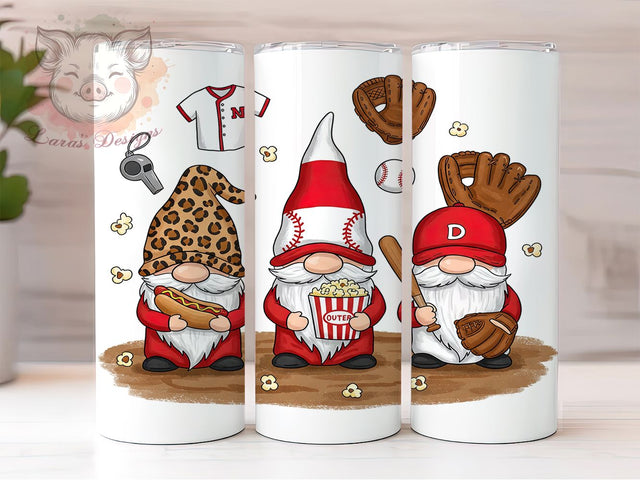 Baseball Gnome Sports Tumbler Wrap, Sports Gnome Wrap, 20oz Tumbler Sublimation, Baseball Fan Gift, Game Day Tumbler, Cute Gnome Baseball Design, Funny Sports Tumbler Sublimation Lara' s Designs 