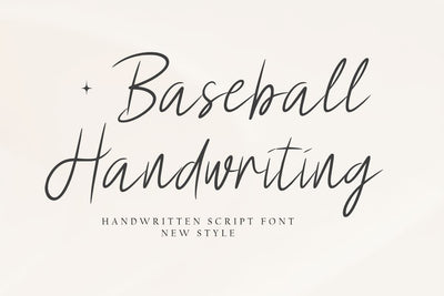 Baseball Handwriting Font Masyafi Studio 