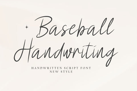 Baseball Handwriting Font Masyafi Studio 