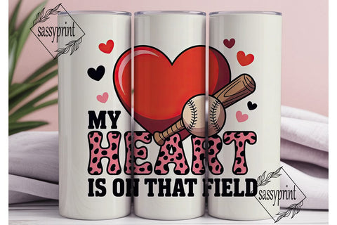 Baseball Heart 20oz Tumbler Wrap Sublimation sassyprint 