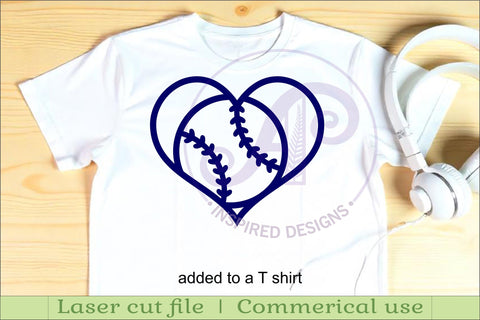 Baseball heart laser cut wall sign SVG APInspireddesigns 