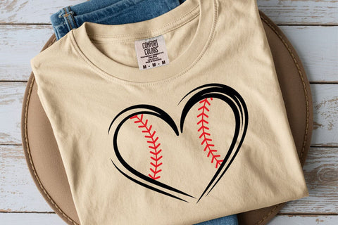 Baseball Heart Svg, Baseball Stitch, Baseball T-shirt, Baseball Cheer Mom SVG DesignDestine 