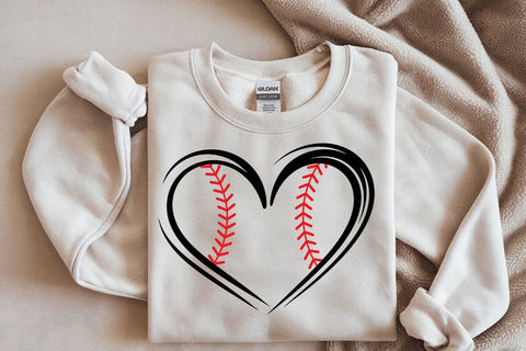 Baseball Heart Svg, Baseball Stitch, Baseball T-shirt, Baseball Cheer Mom SVG DesignDestine 