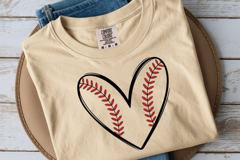 Baseball Heart Svg, Baseball Stitch, Baseball T-shirt, Baseball Cheer Mom SVG DesignDestine 