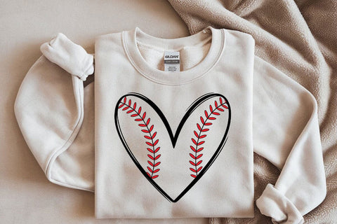 Baseball Heart Svg, Baseball Stitch, Baseball T-shirt, Baseball Cheer Mom SVG DesignDestine 