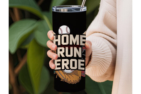 Baseball Home Run Heroes 20oz Tumbler Sublimation DesignSVG 