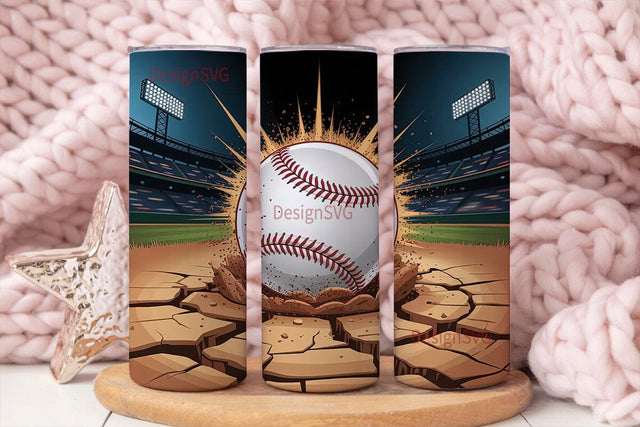 Baseball Impact 20oz Tumbler Wrap Sublimation DesignSVG 