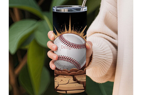 Baseball Impact 20oz Tumbler Wrap Sublimation DesignSVG 