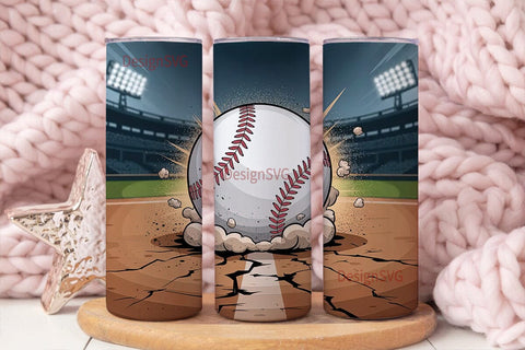 Baseball Impact 20oz Tumbler Wrap Sublimation DesignSVG 