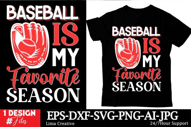 Baseball Is My Favorite Season T-shirt Design SVG Insomnia Std 