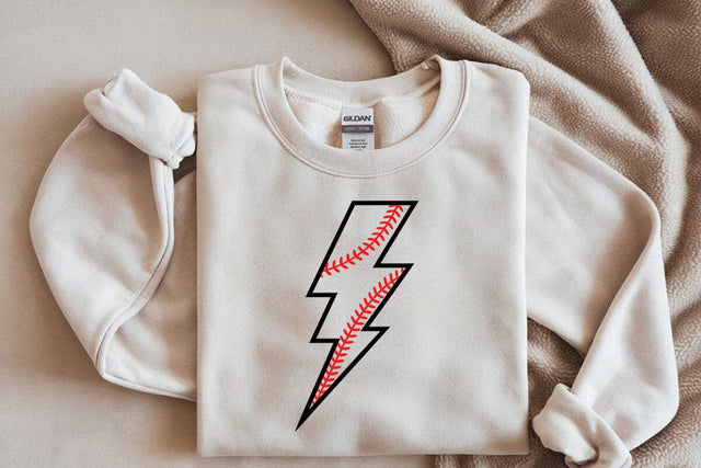 Baseball Lightning Bolt Svg, Baseball Shirt Print, Thunder Svg, Game Day Vibes, Cheer Mom SVG DesignDestine 