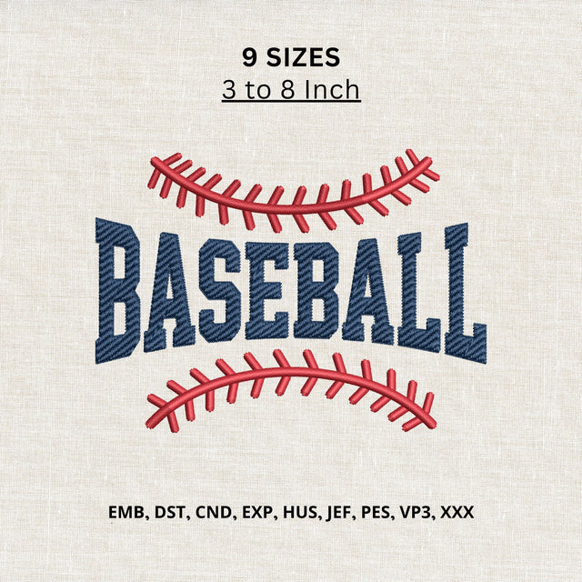 Baseball Machine Embroidery Design – Baseball Sports Embroidery File Embroidery/Applique DESIGNS PatternFeed8 