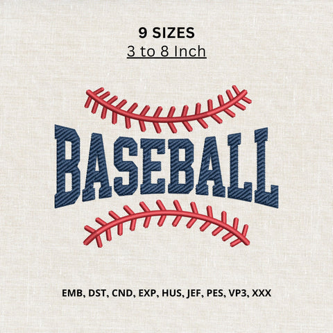Baseball Machine Embroidery Design – Baseball Sports Embroidery File Embroidery/Applique DESIGNS PatternFeed8 