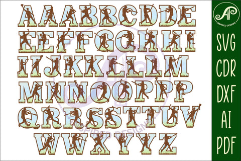 Baseball male player silhouette letters alphabet set x 50 SVG APInspireddesigns 