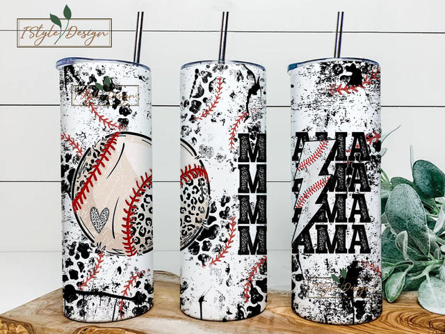 Baseball Mama 20oz Tumbler Wrap, 20 oz Tumbler Sublimation Design, Baseball Mama 20oz Png, Seamless 20oz Quencher Tumbler Wrap PNG Tumbler Sublimation iStyleDesign 