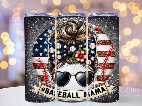 Baseball Mama 20oz Tumbler Wrap Sublimation Design, Straight Tapered Tumbler Wrap, Mom Life Tumbler Png, Instant Digital Download Sublimation SvggirlplusArt 