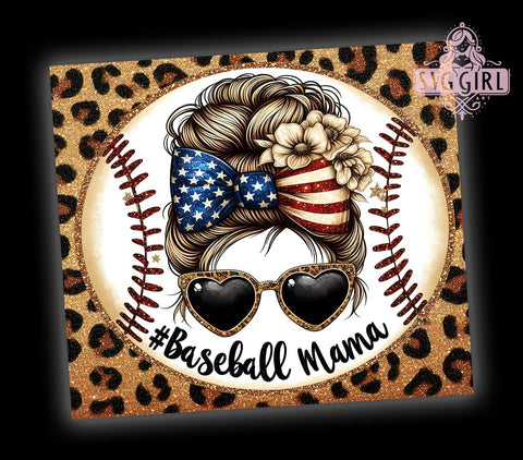 Baseball Mama 20oz Tumbler Wrap Sublimation Design, Straight Tapered Tumbler Wrap, Mom Life Tumbler Png, Instant Digital Download Sublimation SvggirlplusArt 