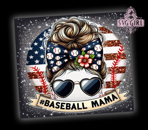 Baseball Mama 20oz Tumbler Wrap Sublimation Design, Straight Tapered Tumbler Wrap, Mom Life Tumbler Png, Instant Digital Download Sublimation SvggirlplusArt 