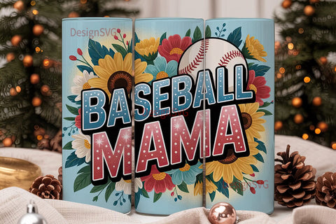 Baseball Mama 20oz Tumbler Wrap Sublimation DesignSVG 