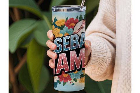 Baseball Mama 20oz Tumbler Wrap Sublimation DesignSVG 