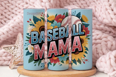 Baseball Mama 20oz Tumbler Wrap Sublimation DesignSVG 