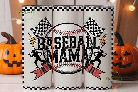 Baseball Mama 20oz Tumbler Wrap Sublimation PixelChick 
