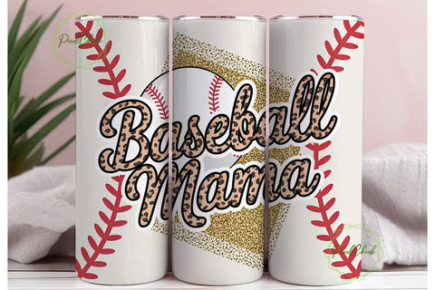 Baseball Mama 20oz Tumbler Wrap Sublimation PixelChick 