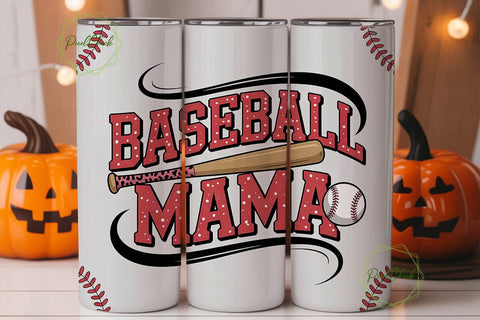 Baseball Mama 20oz Tumbler Wrap Sublimation PixelChick 