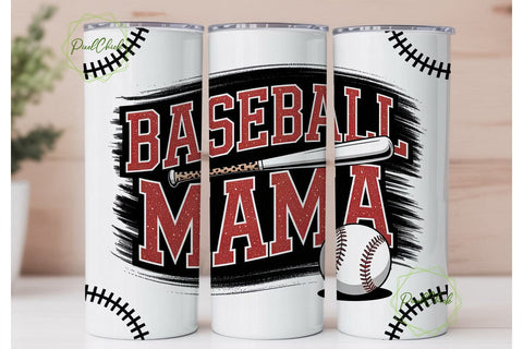 Baseball Mama 20oz Tumbler Wrap Sublimation PixelChick 