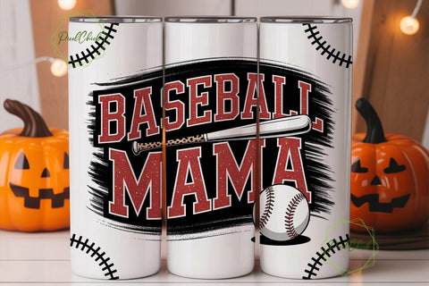 Baseball Mama 20oz Tumbler Wrap Sublimation PixelChick 