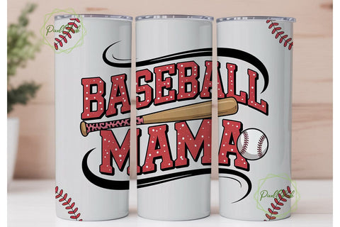 Baseball Mama 20oz Tumbler Wrap Sublimation PixelChick 