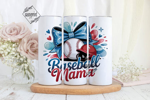 Baseball Mama 20oz Tumbler Wrap Sublimation sassyprint 