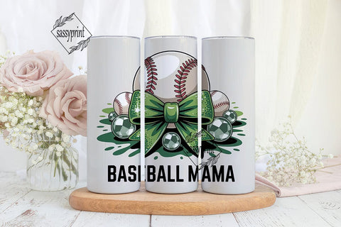 Baseball Mama 20oz Tumbler Wrap Sublimation sassyprint 