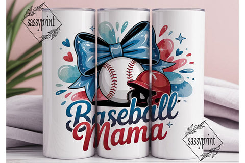 Baseball Mama 20oz Tumbler Wrap Sublimation sassyprint 