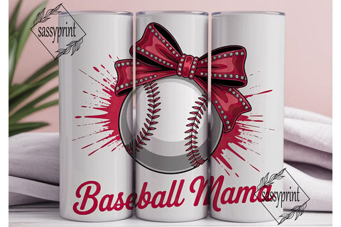 Baseball Mama 20oz Tumbler Wrap Sublimation sassyprint 