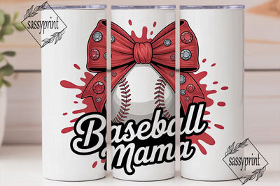 Baseball Mama 20oz Tumbler Wrap Sublimation sassyprint 