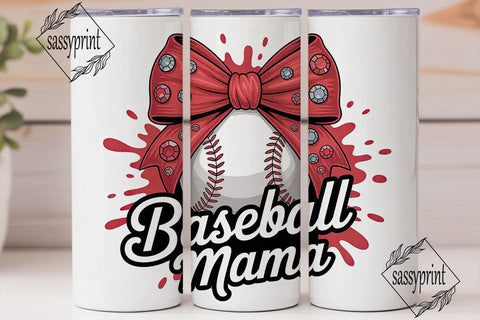 Baseball Mama 20oz Tumbler Wrap Sublimation sassyprint 