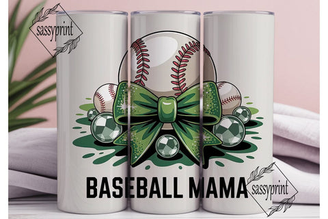 Baseball Mama 20oz Tumbler Wrap Sublimation sassyprint 