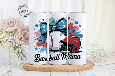 Baseball Mama 20oz Tumbler Wrap Sublimation sassyprint 