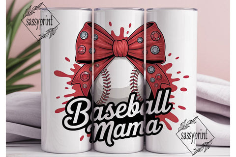 Baseball Mama 20oz Tumbler Wrap Sublimation sassyprint 
