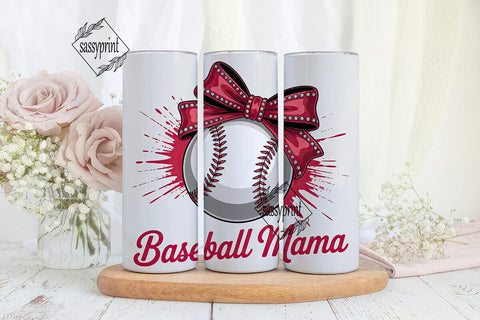 Baseball Mama 20oz Tumbler Wrap Sublimation sassyprint 