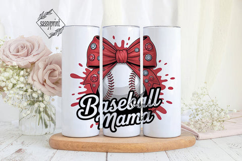 Baseball Mama 20oz Tumbler Wrap Sublimation sassyprint 