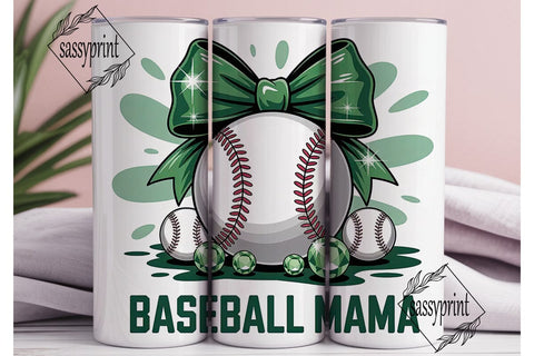 Baseball Mama 20oz Tumbler Wrap Sublimation sassyprint 